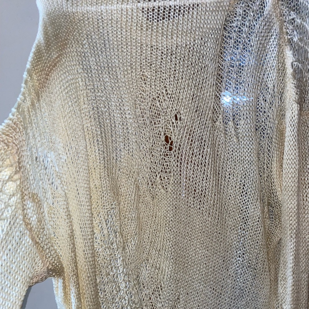 Distressed beige/tan sweater